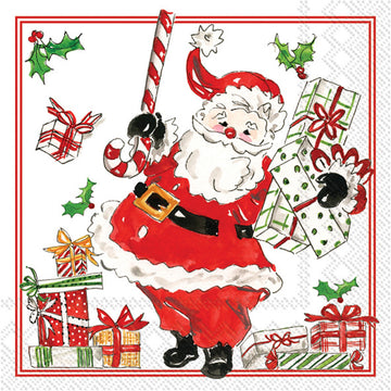Holly Jolly Santa Cocktail Napkin By Boston International