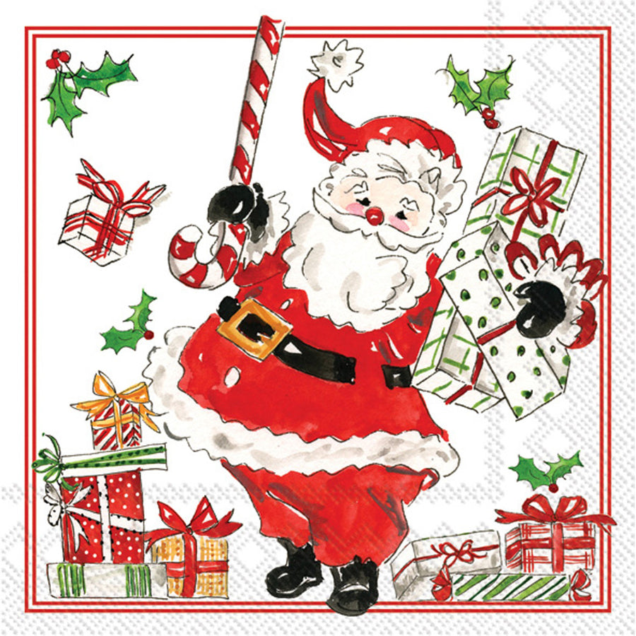 Holly Jolly Santa Cocktail Napkin By Boston International