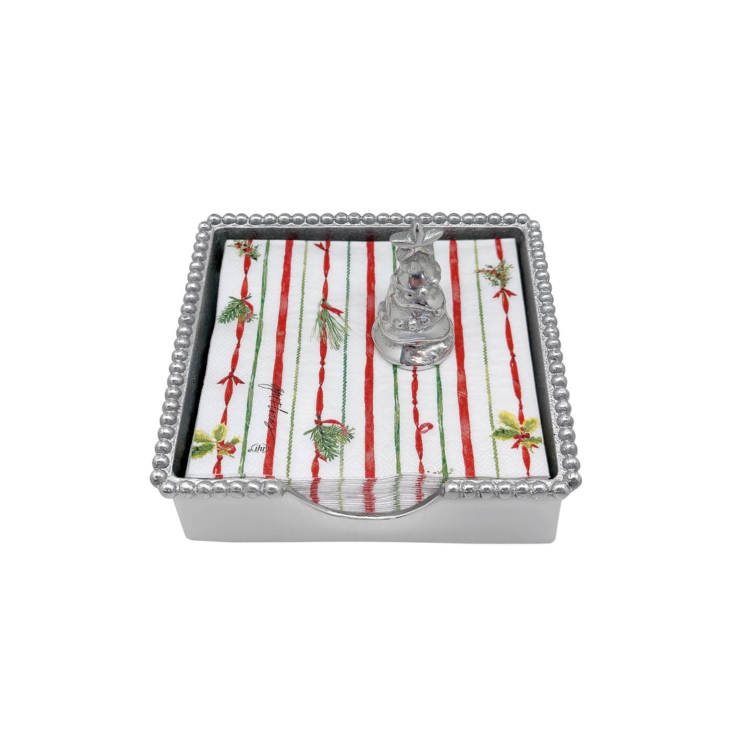 Christmas Tree Beaded Napkin Box Set