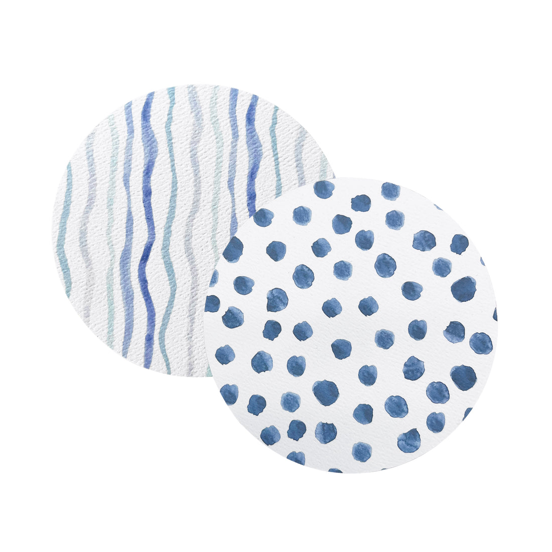 Blue Dotty and Stripe Coaster Refill Pack of 40