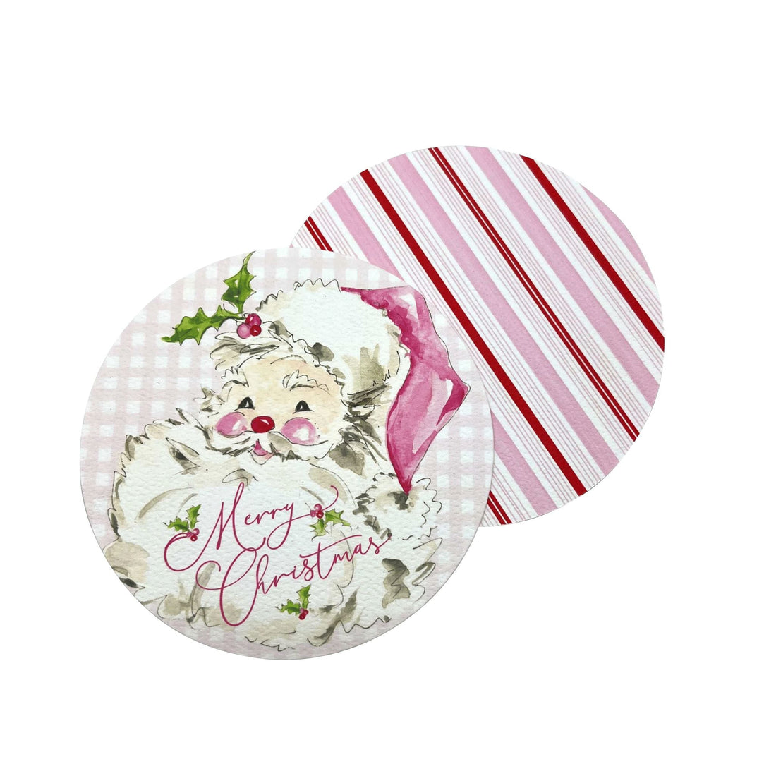 Pink Santa Beaded Coaster Set