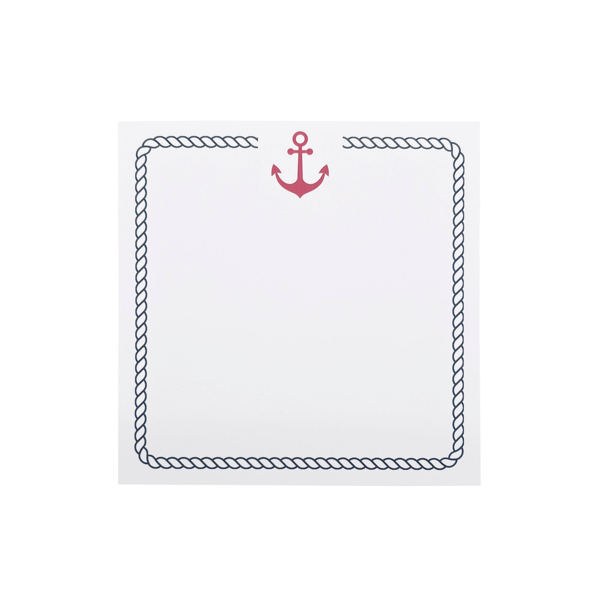 Red Anchor and Nautical Rope Note Pad Refill, 75 Count – Mariposa