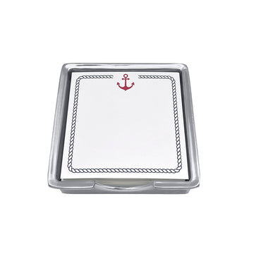 Red Anchor and Nautical Rope Signature Notepad Set