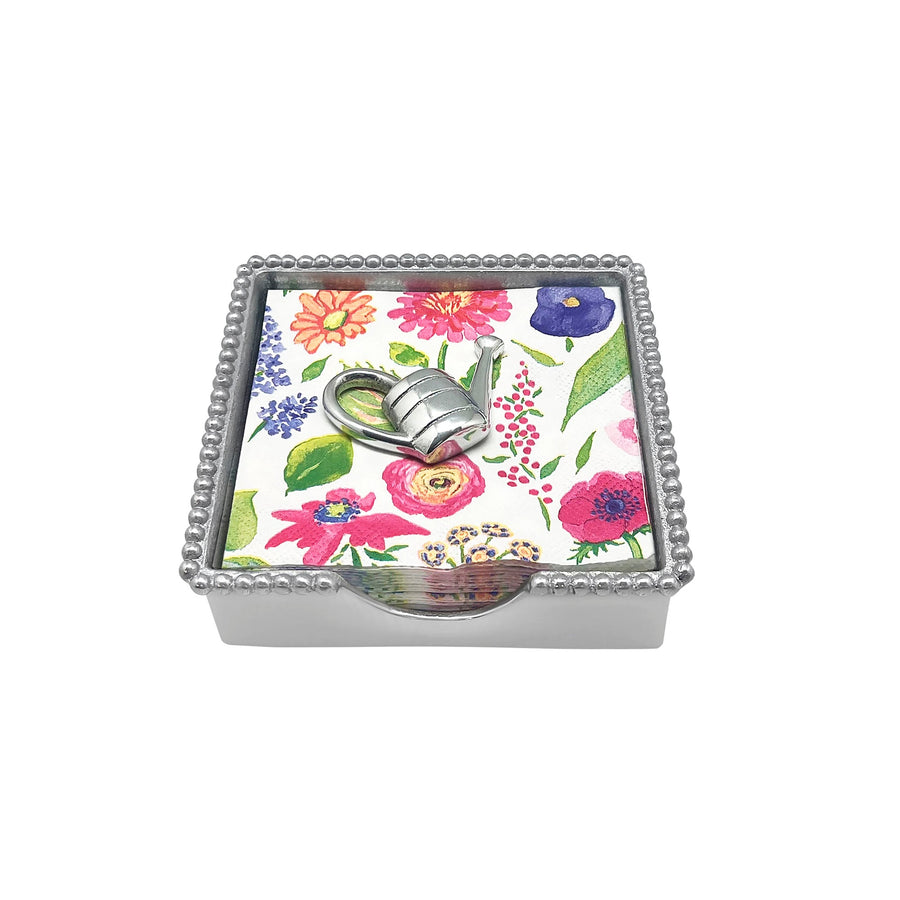 Watering Can Beaded Napkin Box Set