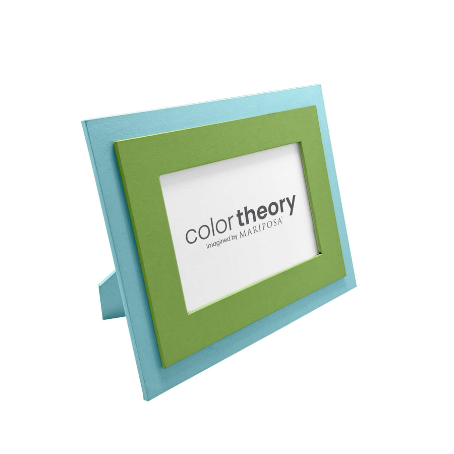 Tiered Meadow Green and Sky Blue 4x6 Frame