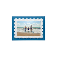 Denim Blue Scallop 4x6 Frame