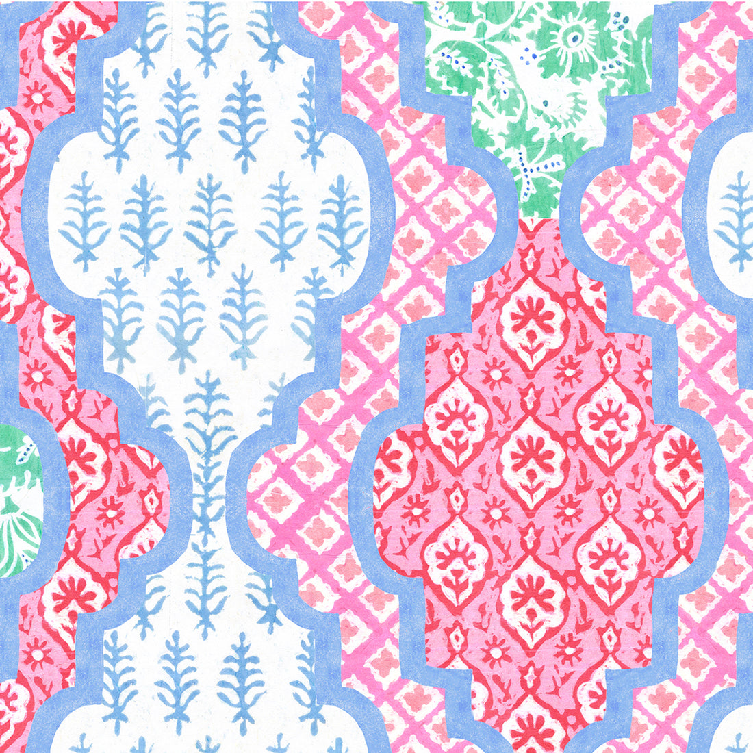 Provençal Cotton Pink Multi Cocktail Napkins By Caspari