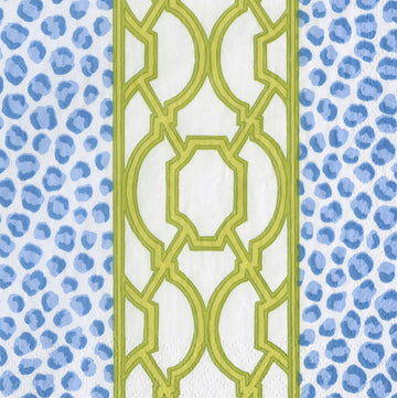 Knots And Spots Blue & Green Cocktail Napkins by Caspari
