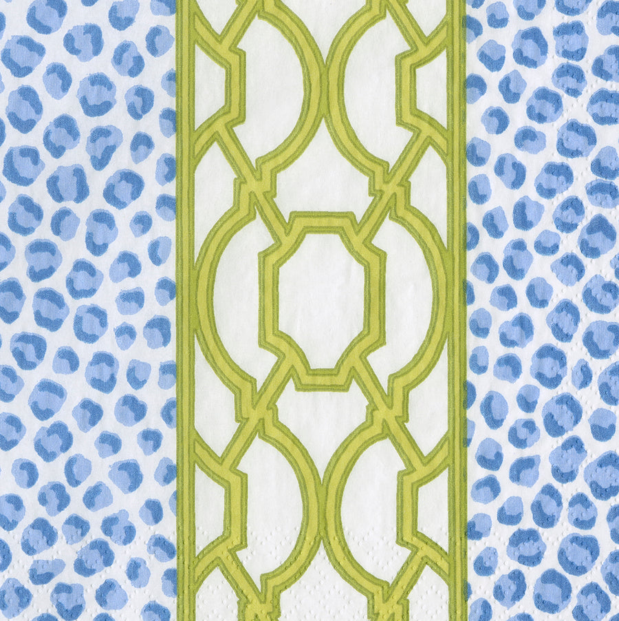 Knots And Spots Blue & Green Cocktail Napkins by Caspari