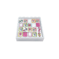 Mahjong White Scalloped Cocktail Napkin Box Set