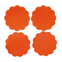 Orange Scallop Acrylic Coaster Set of 4 (3mm)