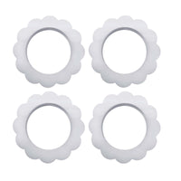 White Scallop Napkin Ring Set of 4