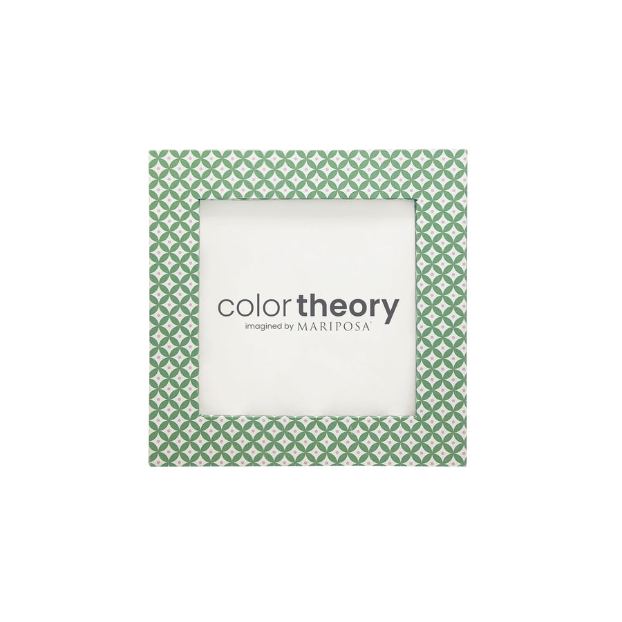 Double Sided Geometric Green and Rosa Pink 4x4 Frame