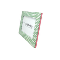 Double Sided Geometric Green and Rosa Pink 4x6 Frame