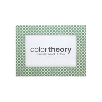 Double Sided Geometric Green and Rosa Pink 4x6 Frame