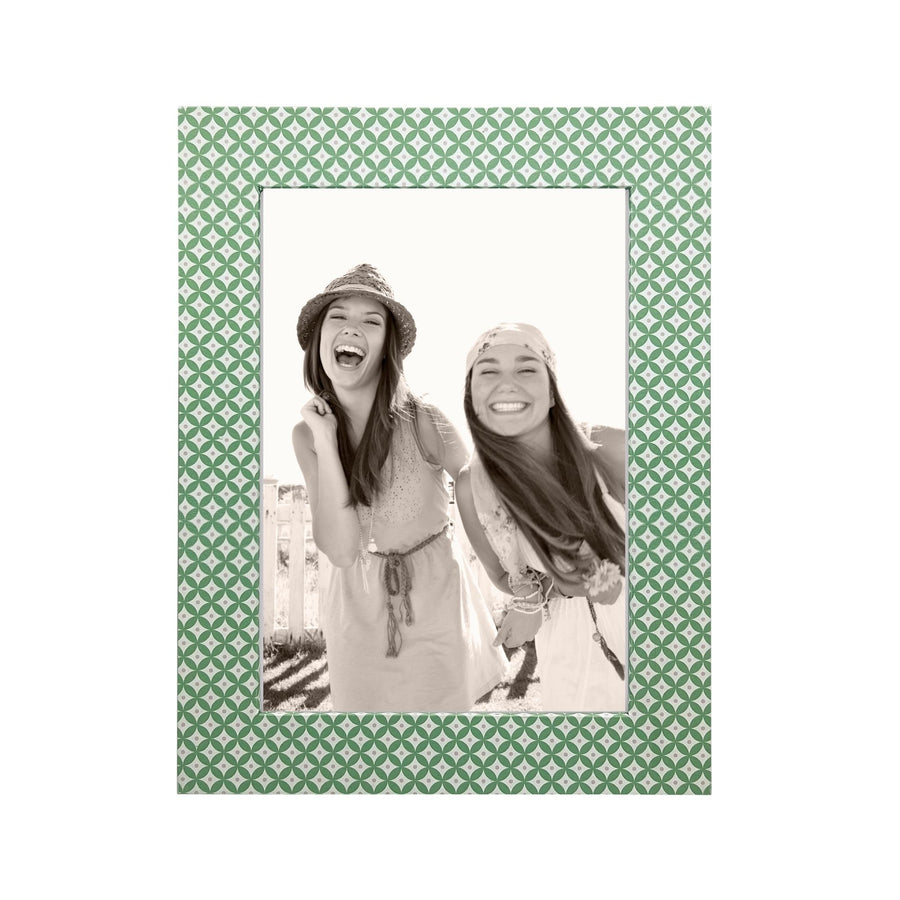 Double Sided Geometric Green and Rosa Pink  5x7 Frame