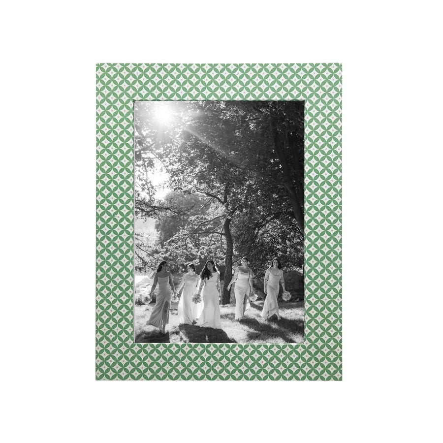 Double Sided Geometric Green and Rosa Pink  5x7 Frame