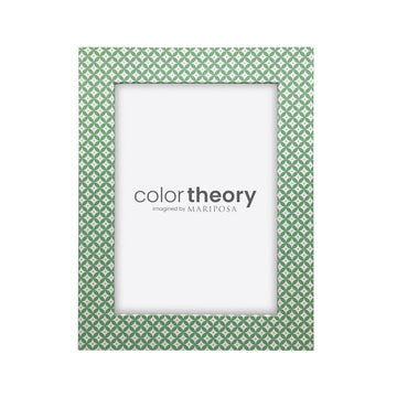 Double Sided Geometric Green and Rosa Pink  5x7 Frame