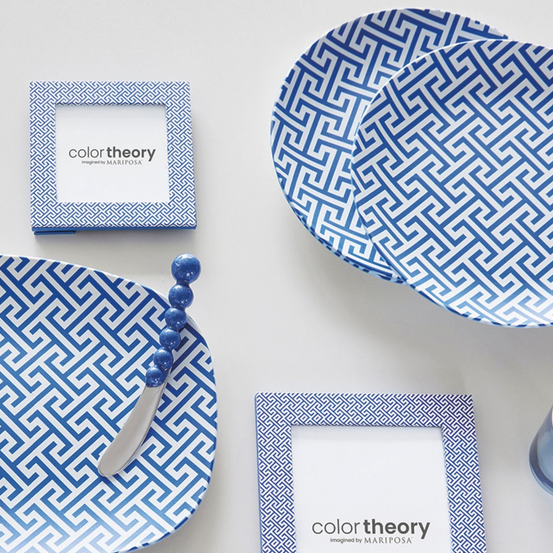 Double Sided Fretwork and Denim Blue 4x4 Frame