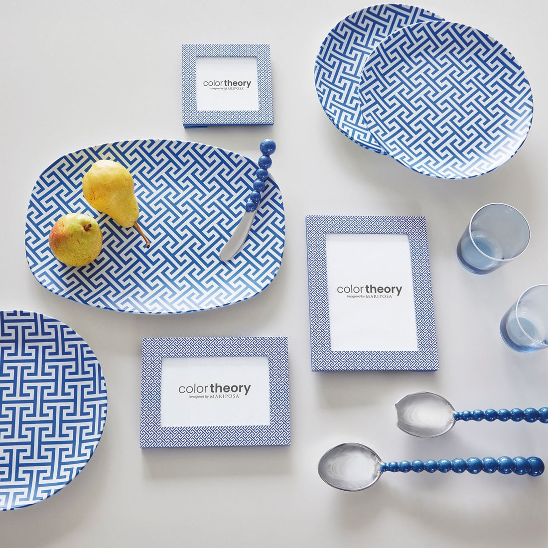 Double Sided Fretwork and Denim Blue 4x4 Frame