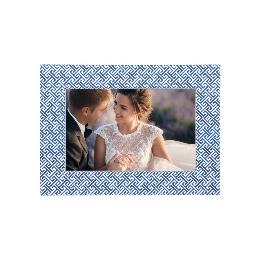 Double Sided Fretwork and Denim Blue 4x6 Frame