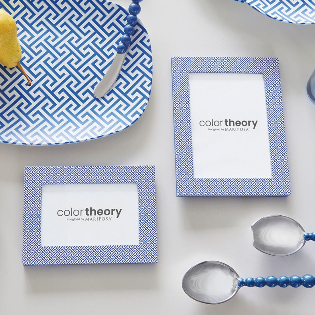 Double Sided Fretwork and Denim Blue 4x6 Frame