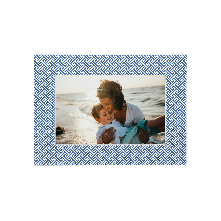 Double Sided Fretwork and Denim Blue 4x6 Frame