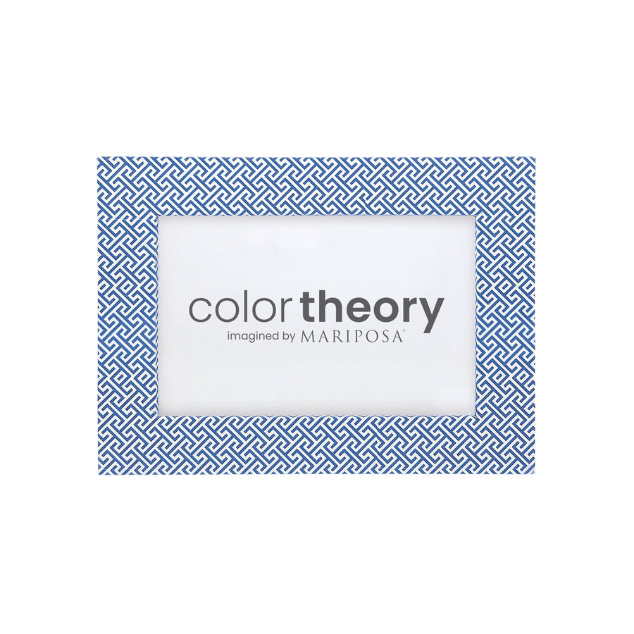 Double Sided Fretwork and Denim Blue 4x6 Frame