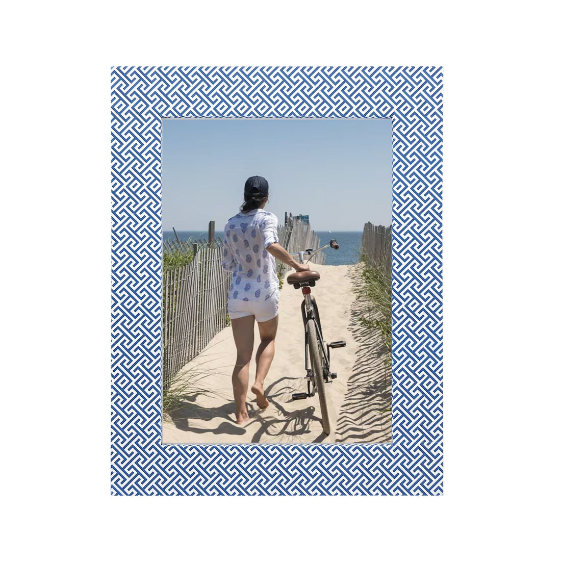Double Sided Fretwork and Denim Blue 5x7 Frame