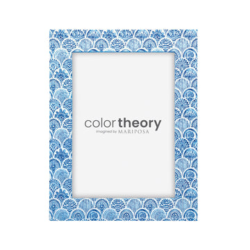 Double Sided Moroccan Tile Work and Periwinkle 5x7 Frame