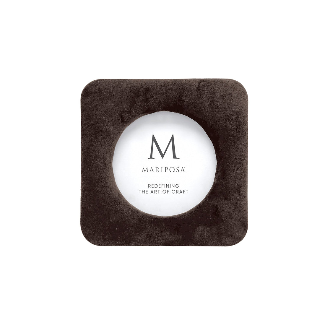 Lola Chocolate Velvet Round 4x4 Frame