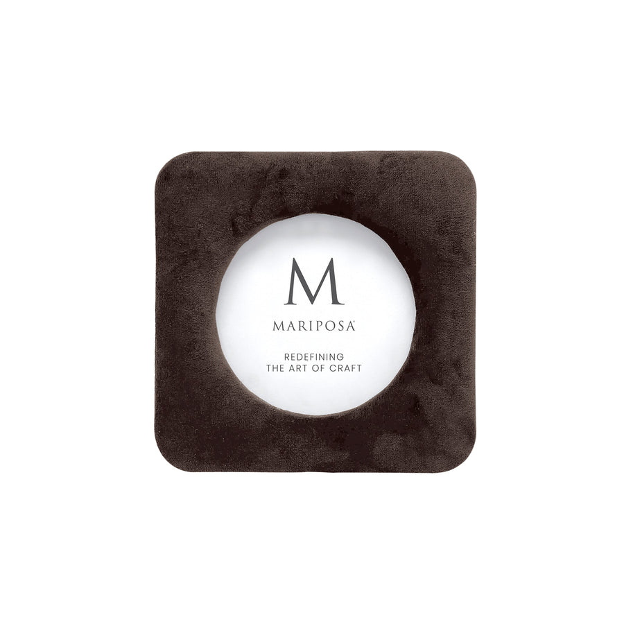 Lola Chocolate Velvet Round 4x4 Frame