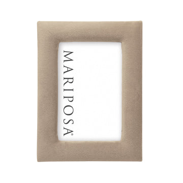 Lola Beige Velvet 4x6 Frame