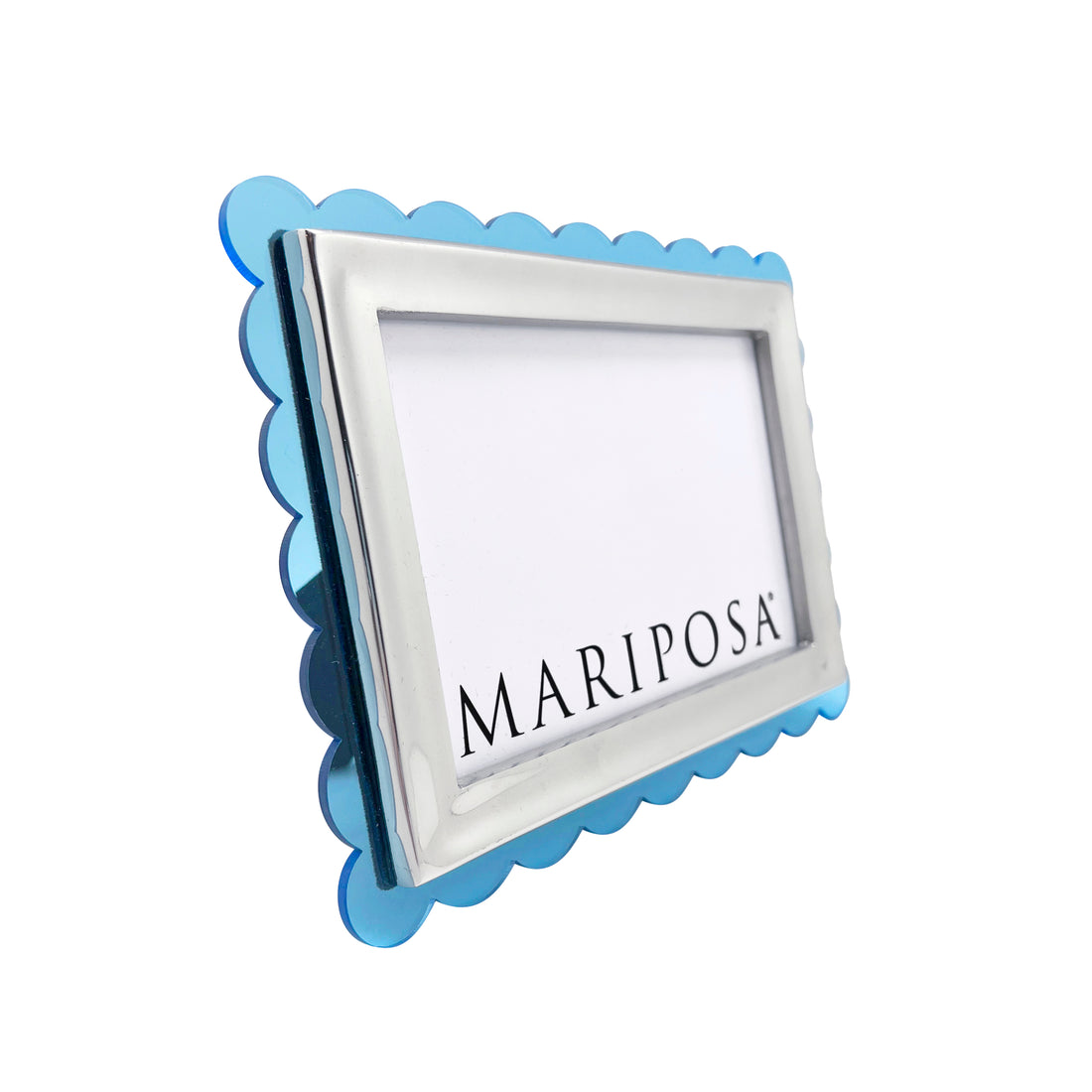 Light Blue Acrylic Scallop 4x6 Frame