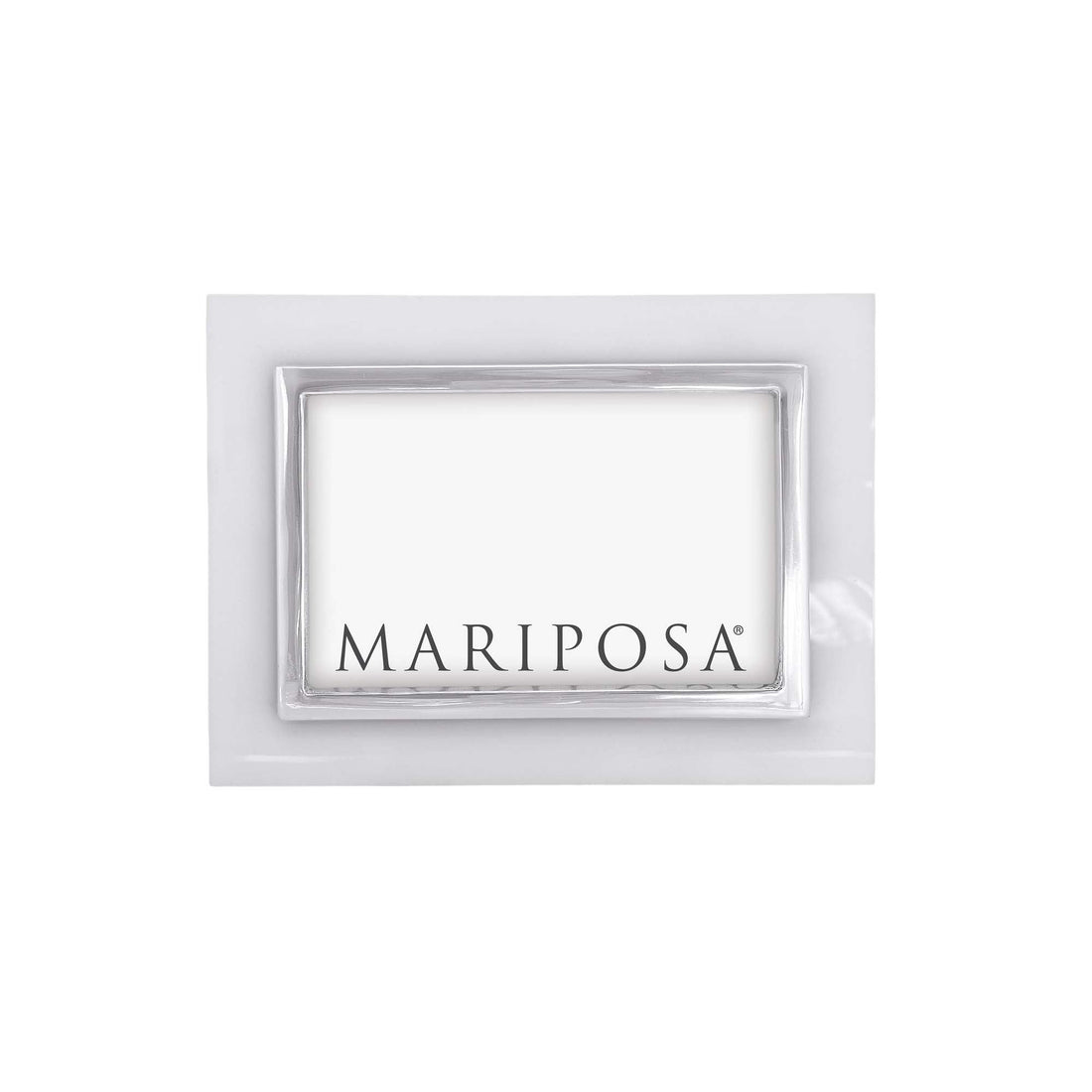 White with Metal Inner Border 4x6 Frame