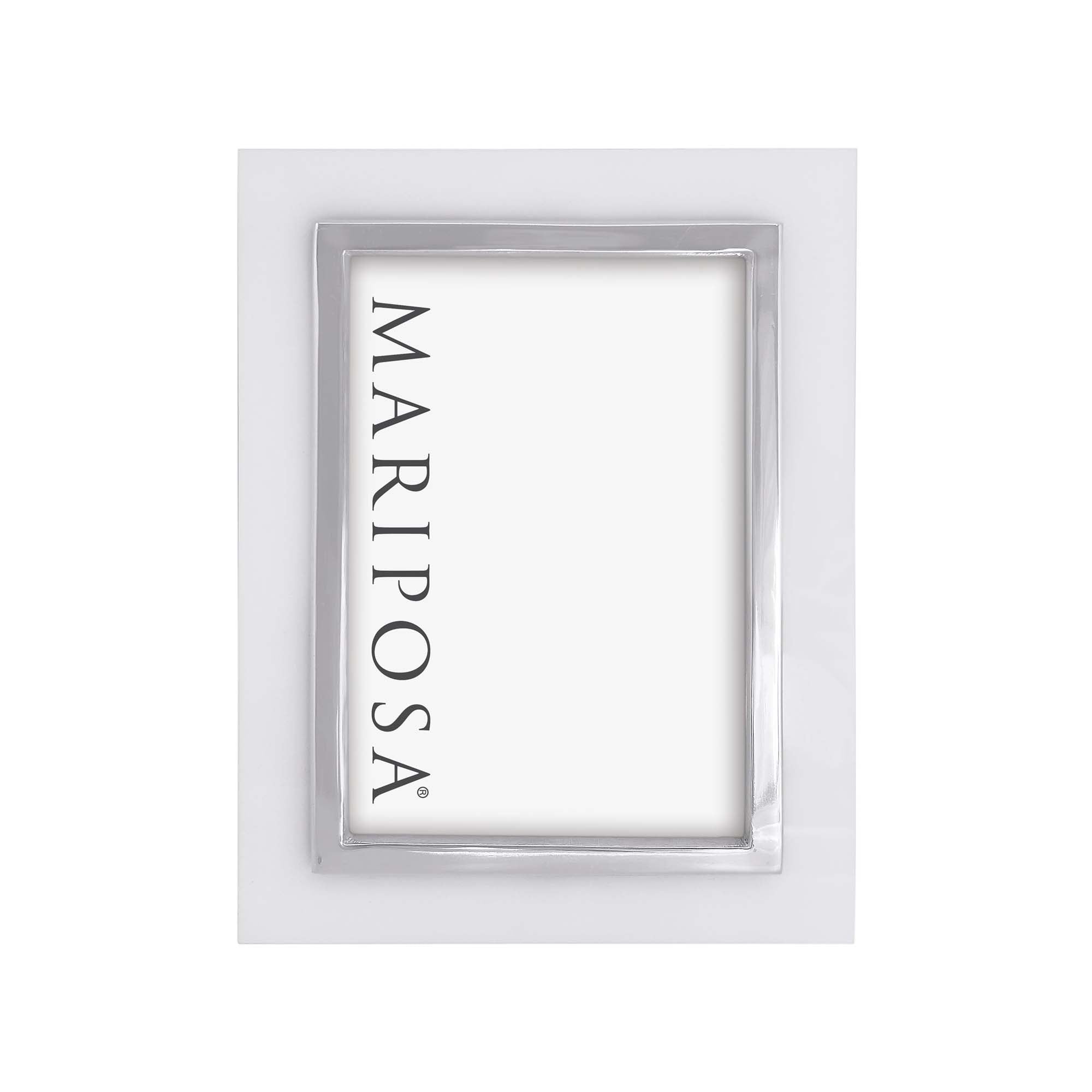 White with Metal Inner Border 5x7 Frame – Mariposa