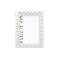 White Acrylic Double Scallop 5x7 Frame