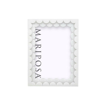 White Acrylic Double Scallop 5x7 Frame