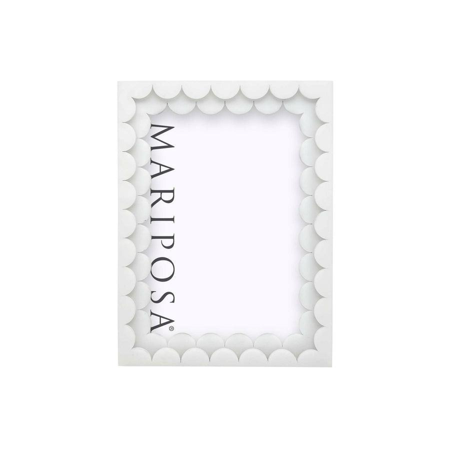 White Acrylic Double Scallop 5x7 Frame