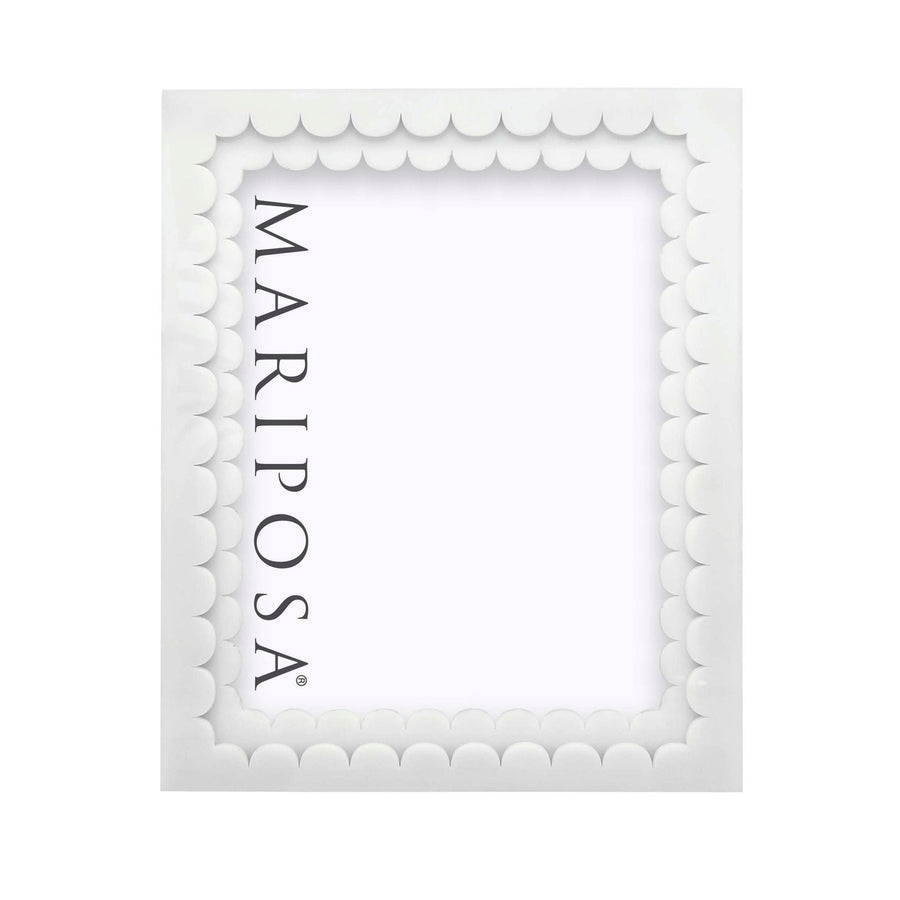 White Acrylic Double Scallop 8x10 Frame