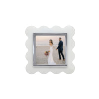 Mod White Acrylic Scallop 4x4 Frame