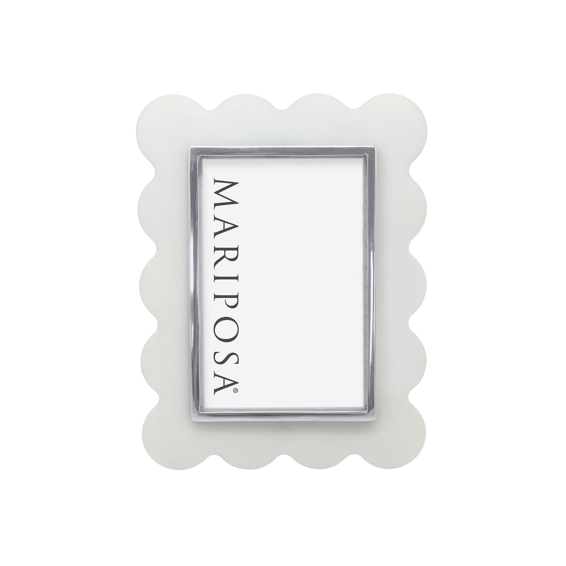 Mod White Acrylic Scallop 4x6 Frame