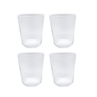 Fine Line Clear with White Rim Double Old-Fashioned Glass Set of 4