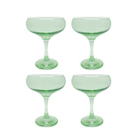 Fine Line Light Green with White Rim Coupe Set of 4