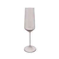 Fine Line Quartz with White Rim Champagne Flute Glass Set of 4