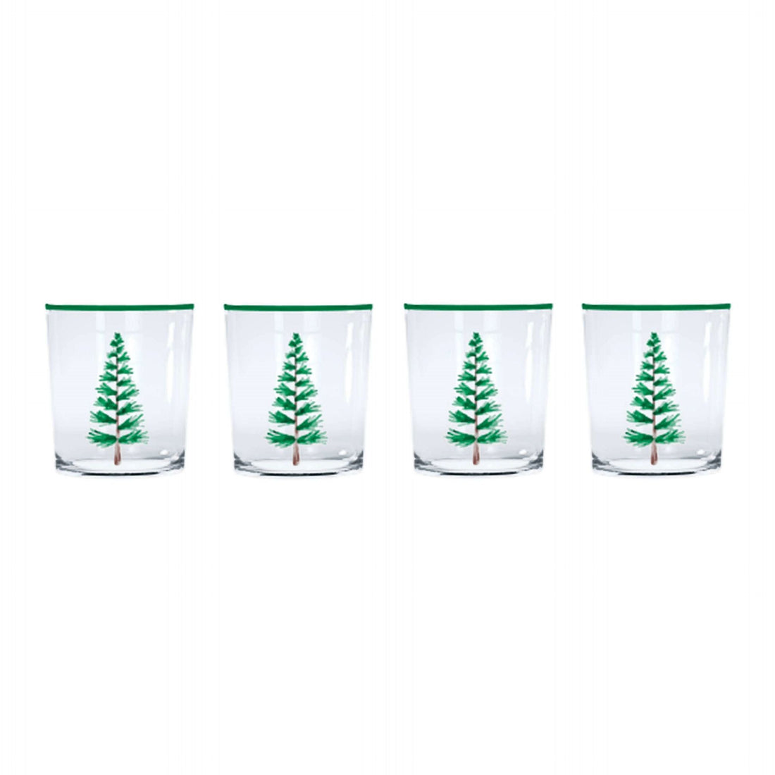 Woodland Trees Suite of 4 Double Old Fashion Glasses