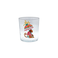 Monkeys and Parasols Suite of 4 Double Old Fashioned Glasses