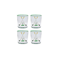Golf Clubs Suite of 4 Double Old Fashioned Glasses