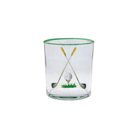 Golf Clubs Suite of 4 Double Old Fashioned Glasses