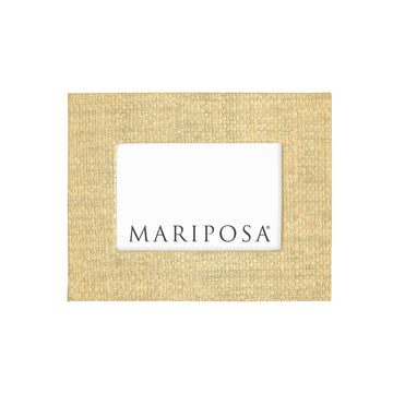 Sand Faux Grasscloth 4x6 Frame-Decorative Photo Frames | Mariposa